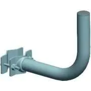 Supporto palo a 90° lunghezza 22cm d40 s1,5