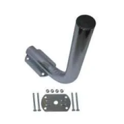 Supporto curvo 90° da ringhiera lunghezza 22cm